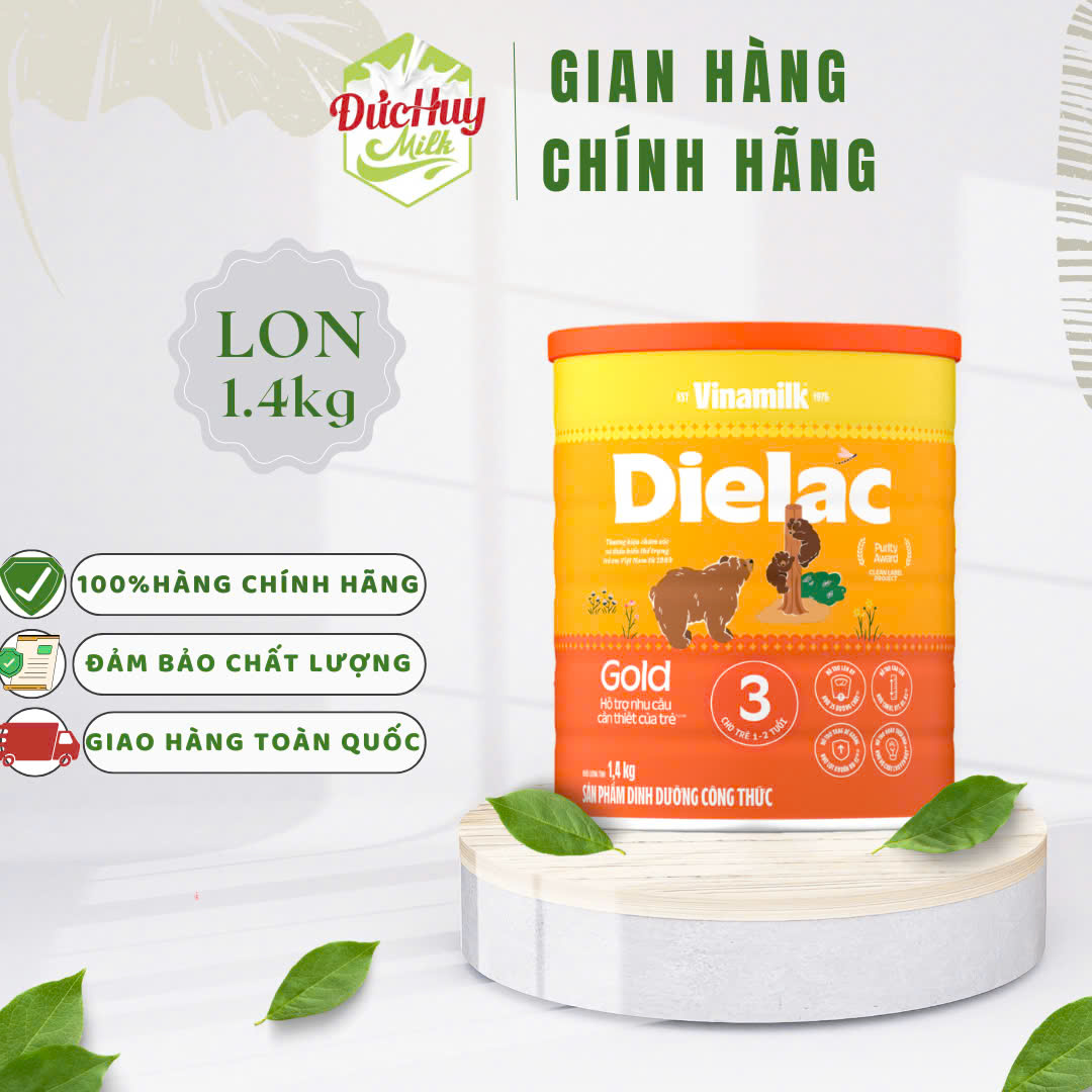 Sữa bột Vinamilk Dielac Alpha Gold 3 sữa non 1.4kg Mới