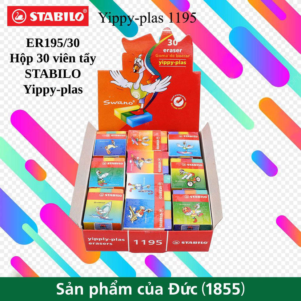 Hộp gôm STABILO Yippy-plas/Trio 30 viên