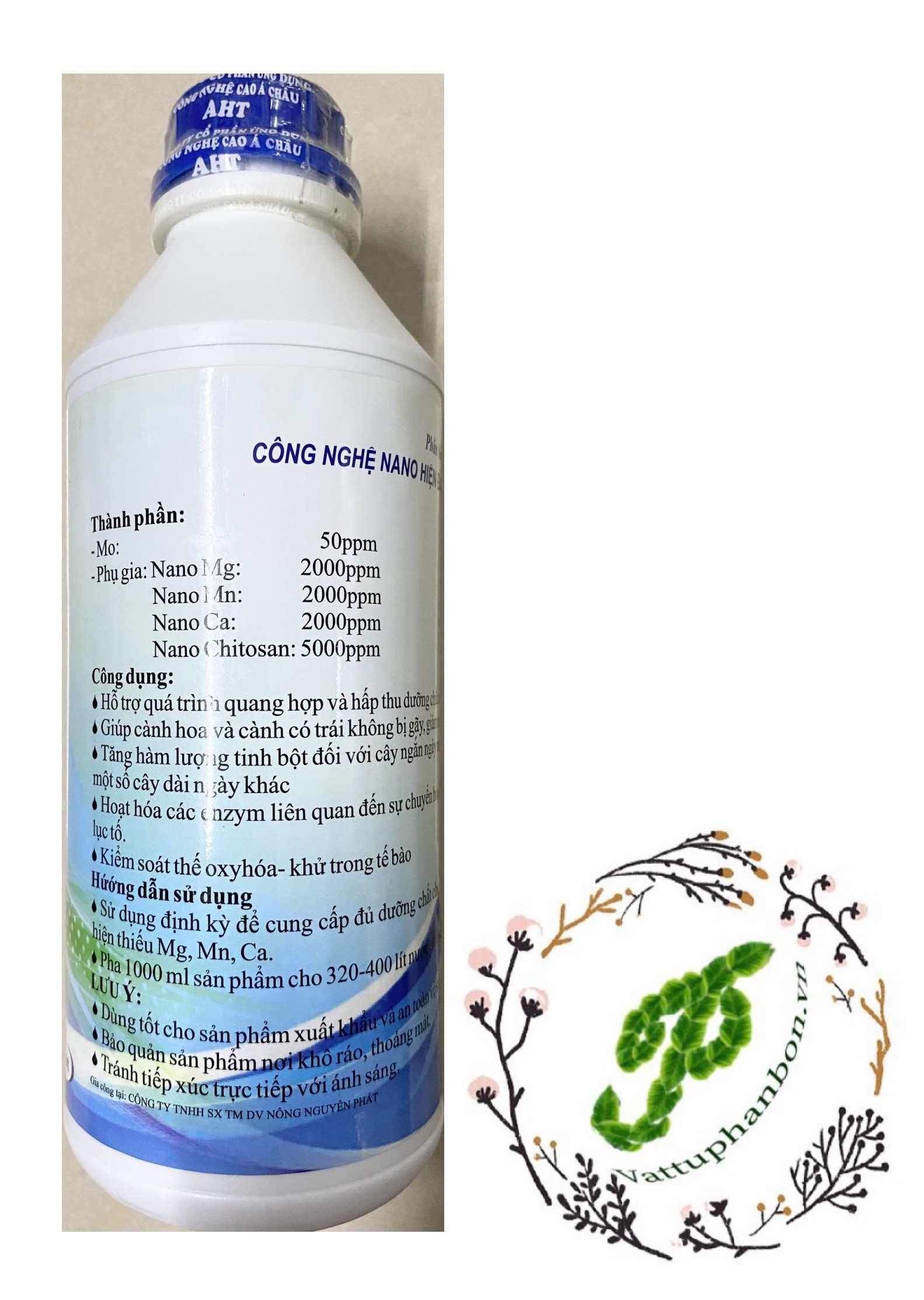 Phân Bón Nano AHT (Mg-Mn-Ca) - #336A# 1 lít