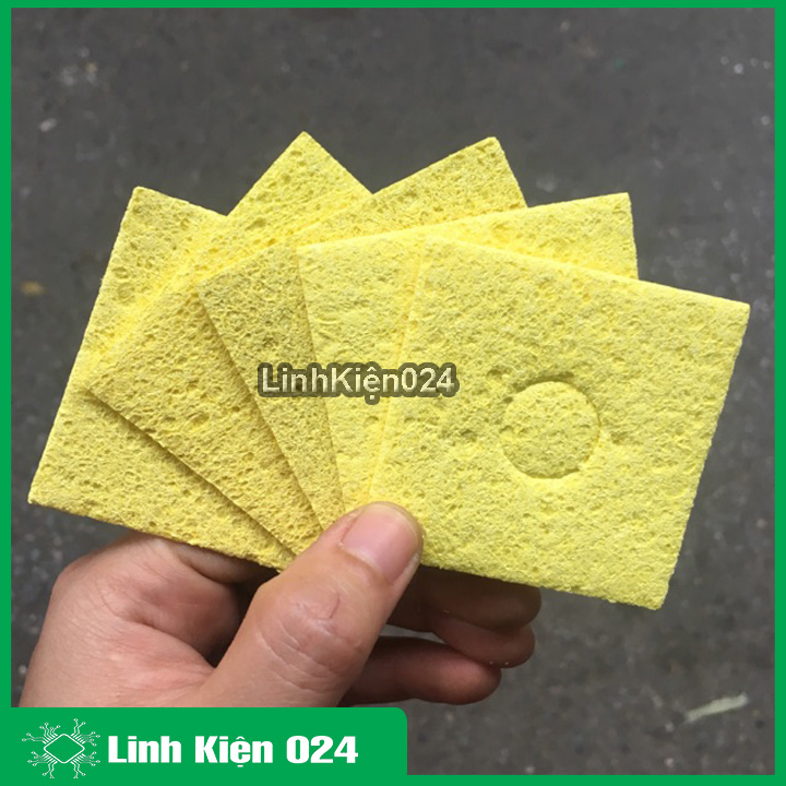 Bọt biển chùi mỏ hàn 6x6 cm (loại xịn ) vệ sinh sạch đầu mũi hàn