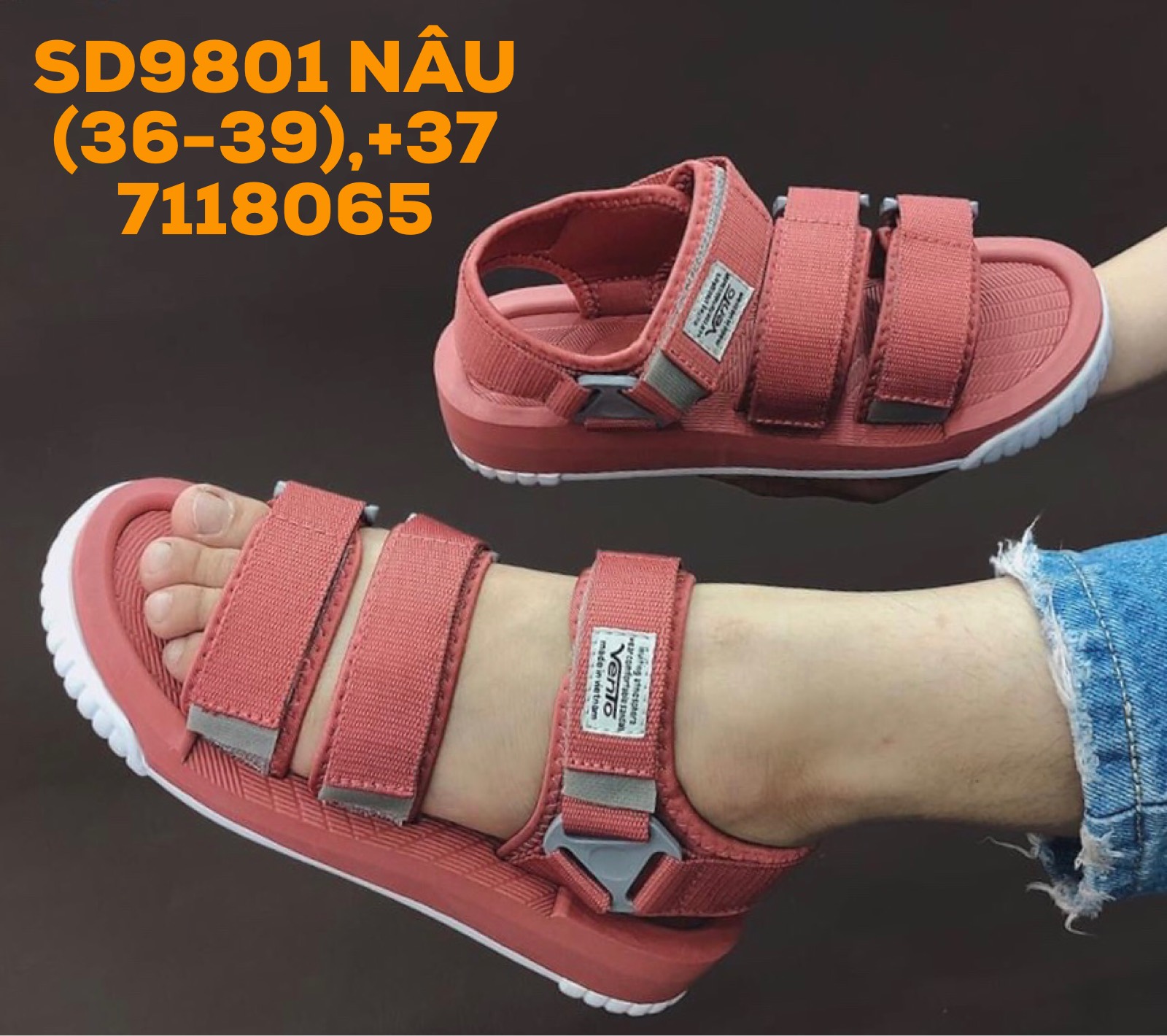 Giày Sandal Vento nữ chính hãng SD9801 BE