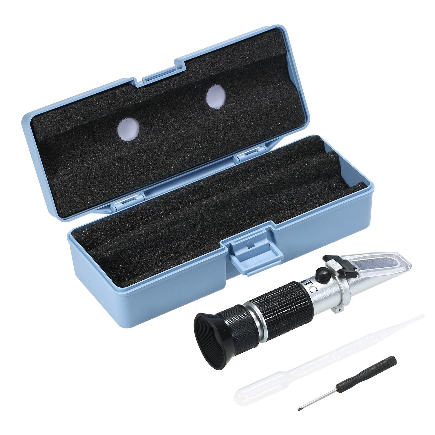 Antifreeze Refractometer Coolant Tester for Checking Freezing Point, Concentration of Ethylene Glycol, Battery Acid Condition, Freezing Point Meter Coolant Antifreeze Tester