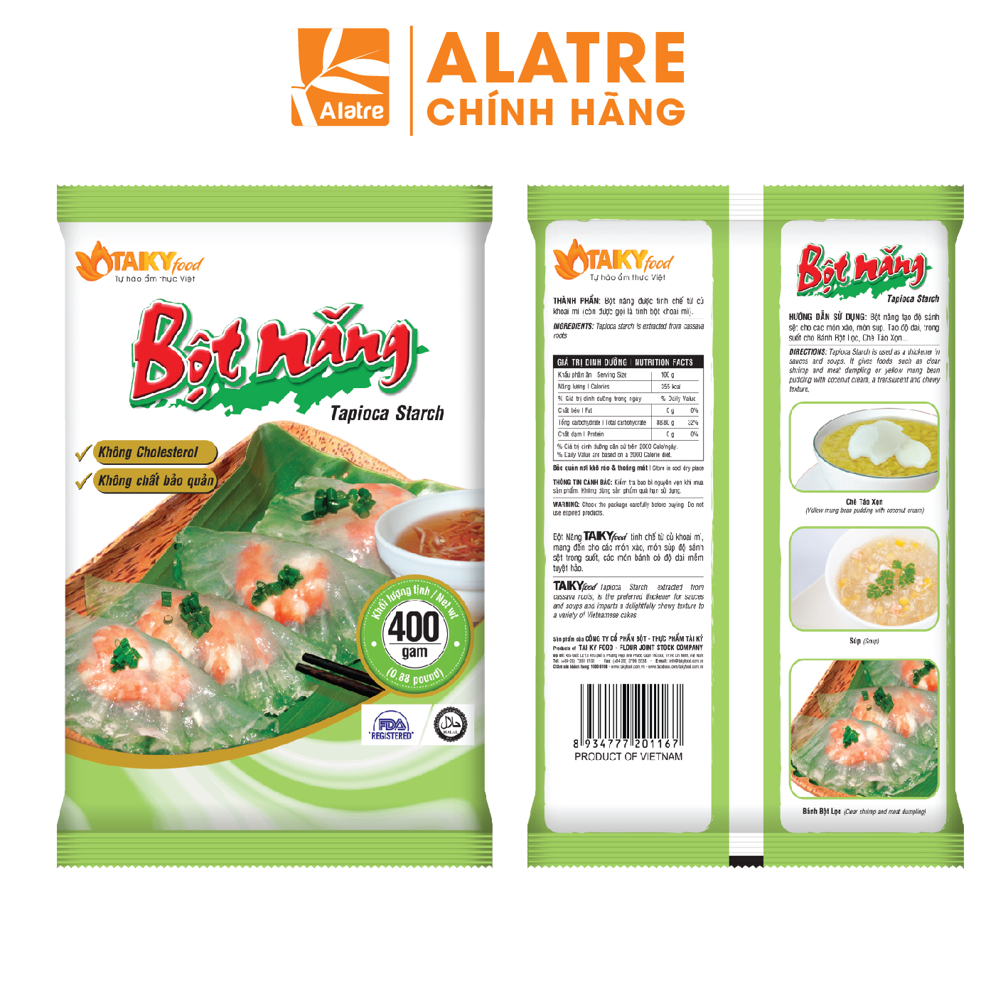 Bột năng Tài Ký gói 400g - 1kg