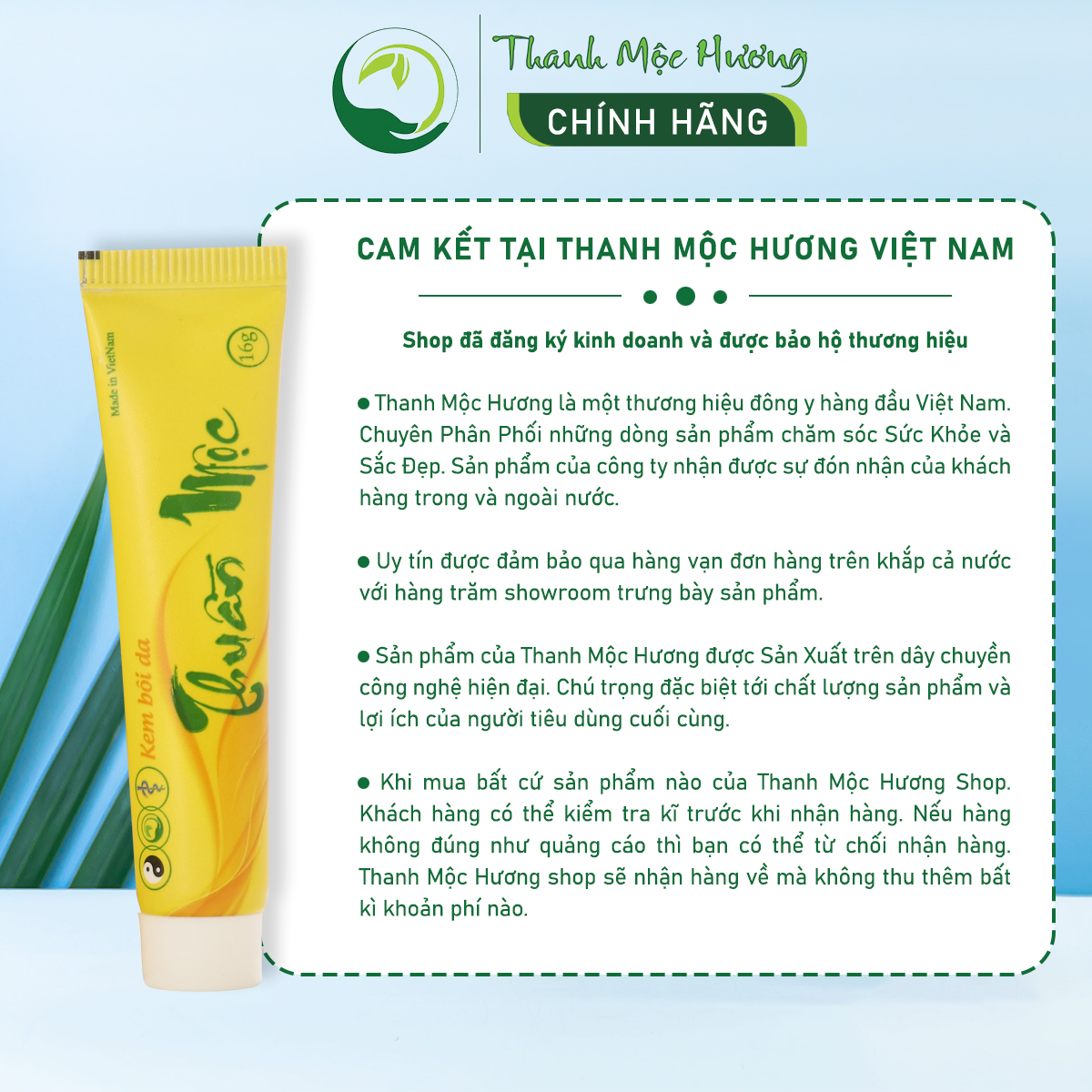 Kem bôi da Thuần Mộc Thanh Mộc HƯơng