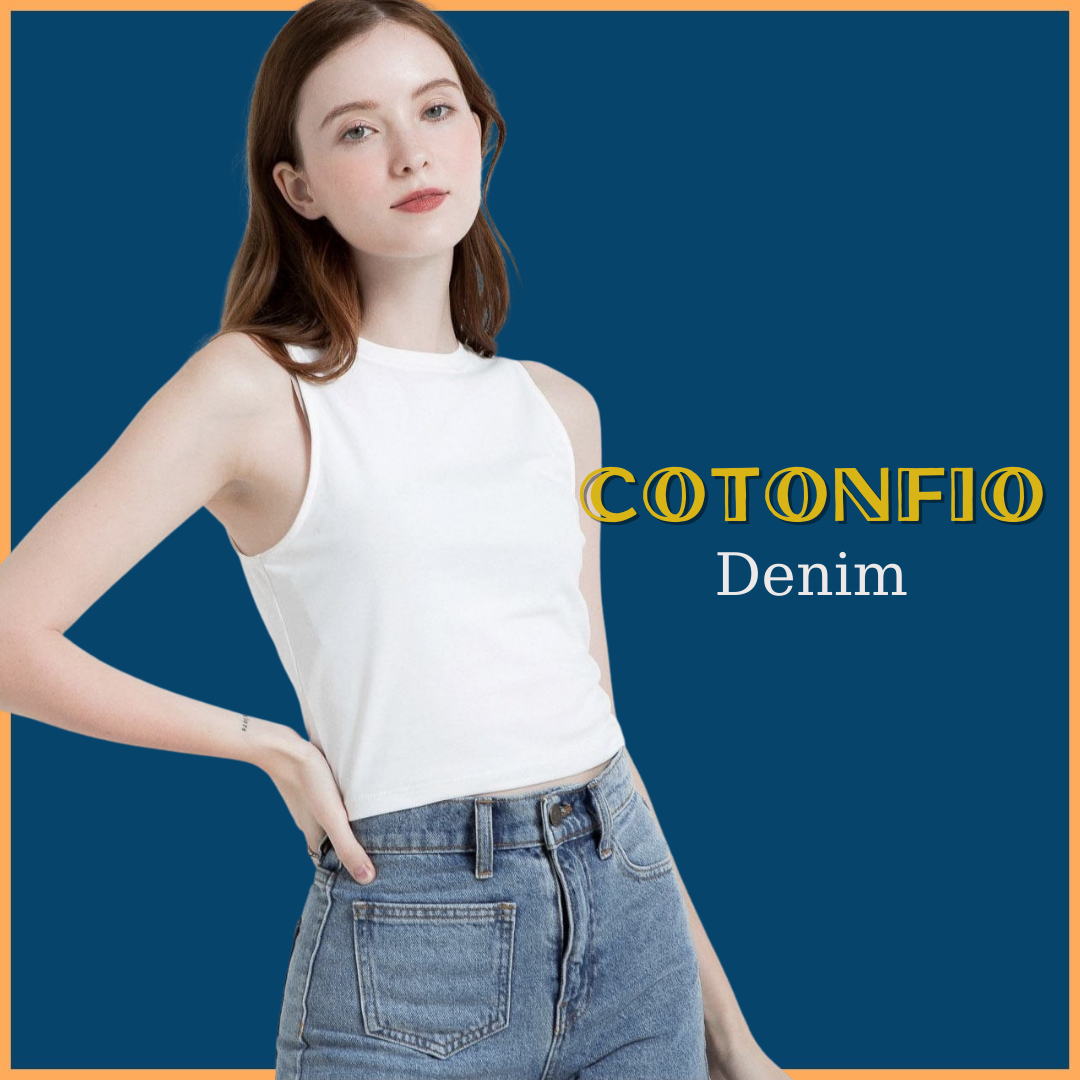 Áo sát nách nữ cổ tròn thun trơn – basic tank top – PHA08 – Cotonfio