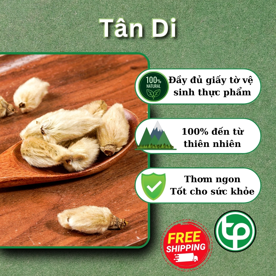 Tân di hoa khô 500g - Tấn Phát - Hỗ trợ thanh nhiệt và làm mát cơ thể