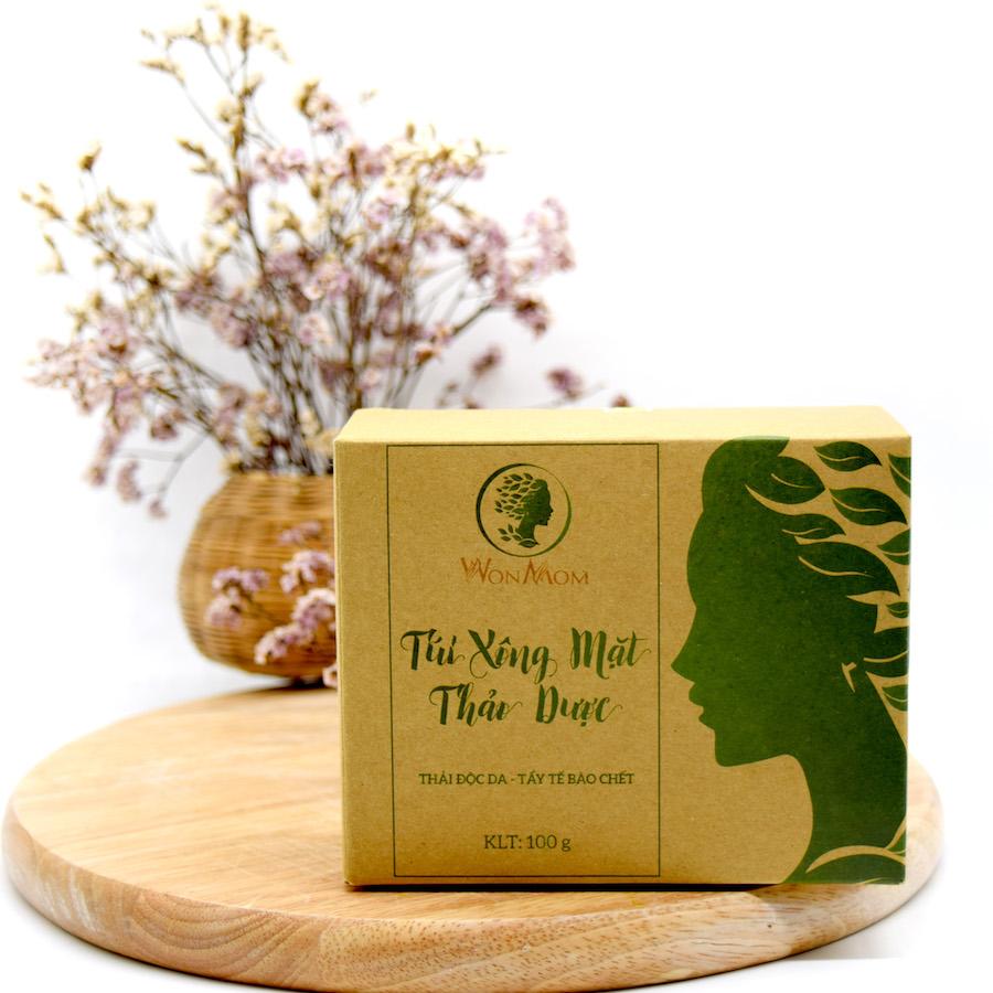 Túi xông mặt thảo dược Wonmom - thải độc da , tẩy tế bào chết 100gr - Việt Nam