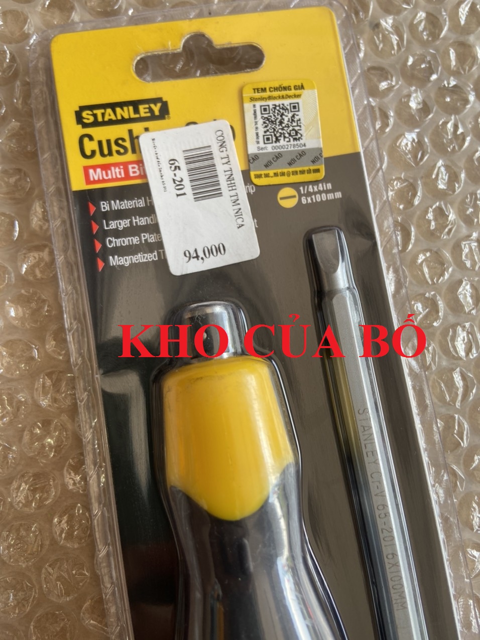 Bộ tua vít 2 cây trở đầu Stanley 65-201 (Đen phối vàng)