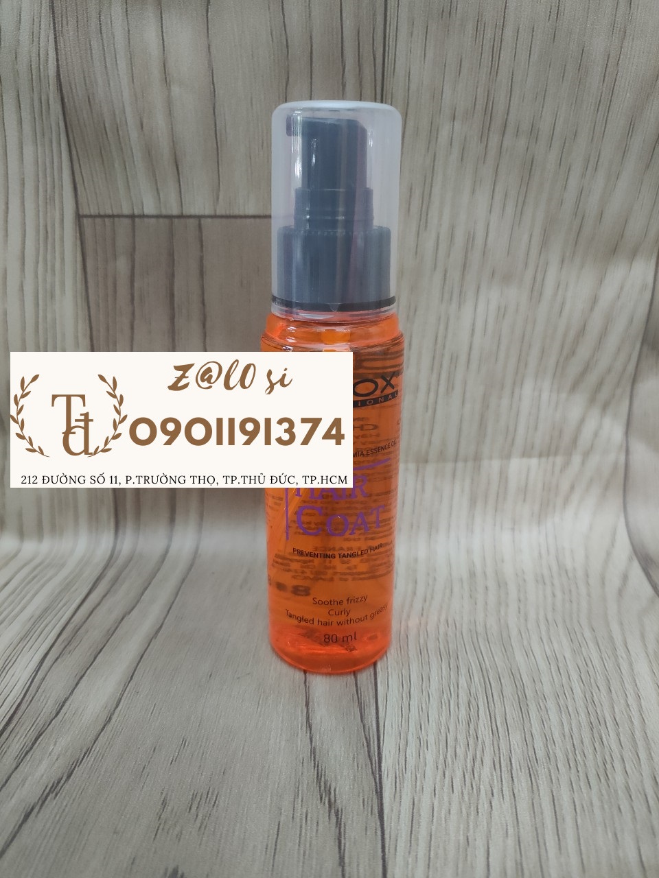 Tinh dầu dưỡng tóc lavox chai cam 80ml