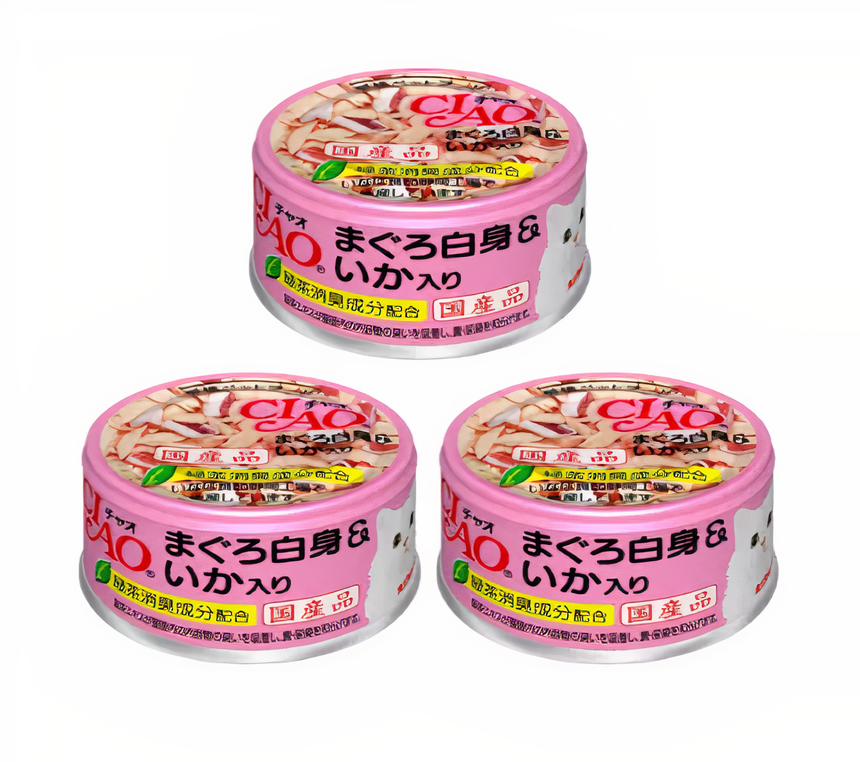 Lon thức ăn ướt cho mèo hiệu Ciao 85g