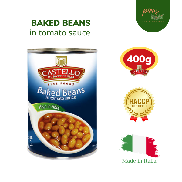 Baked beans in tomato sauce Castello 400 g - Canned Vegetable made in Italy