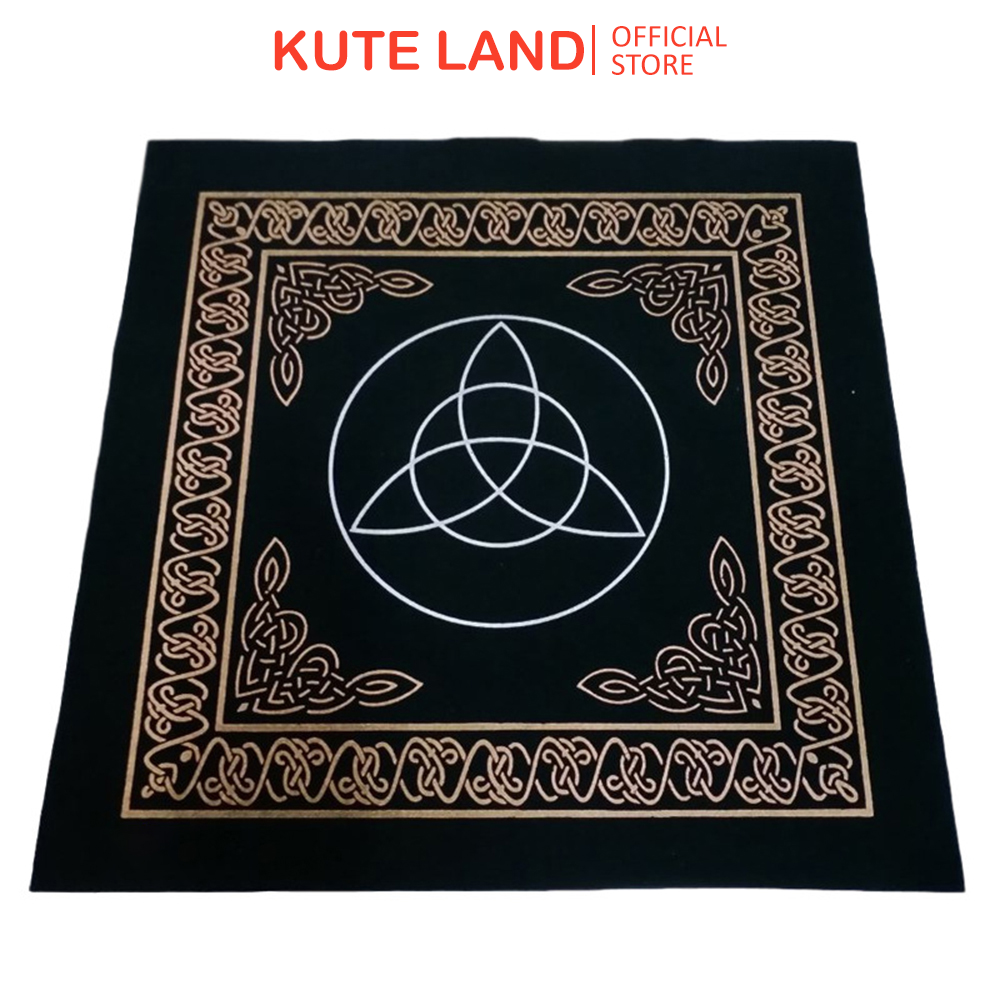 Tấm Thảm Khăn Trải Bài Tarot Vải Nhung Cao Cấp Mẫu 5 50x50 Cm