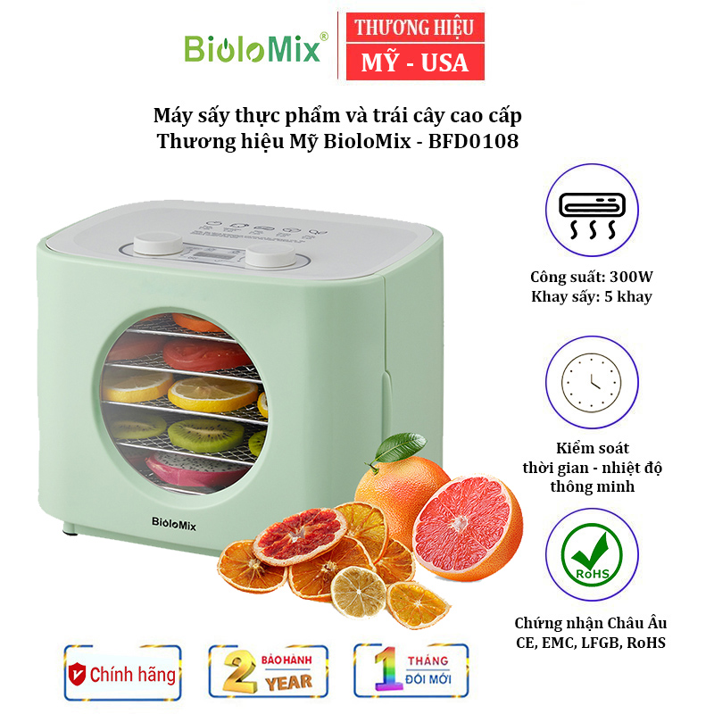 [12 months warranty] biolomix bfd0108 food and fruit dryer power: 300W Intelligent 360 degree dryer-authentic