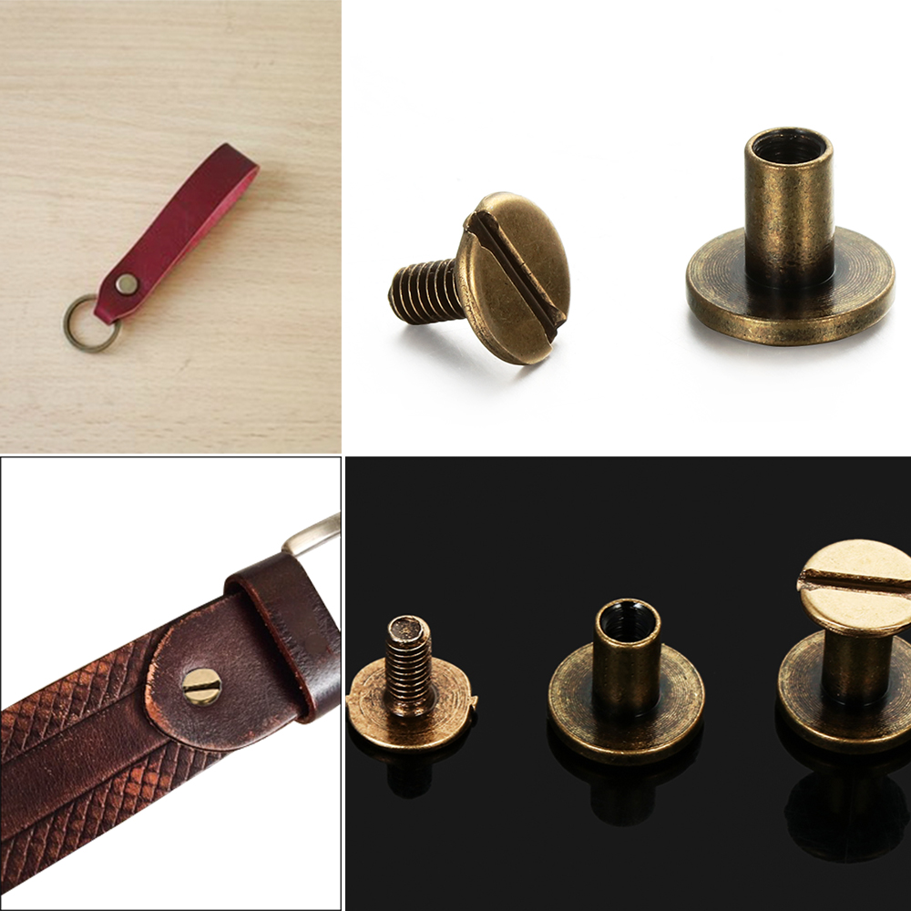 10 QUAI túi đeo đinh vít rắn quanh đầu ốc vít quần áo/túi/giày cái nút vải DIY da