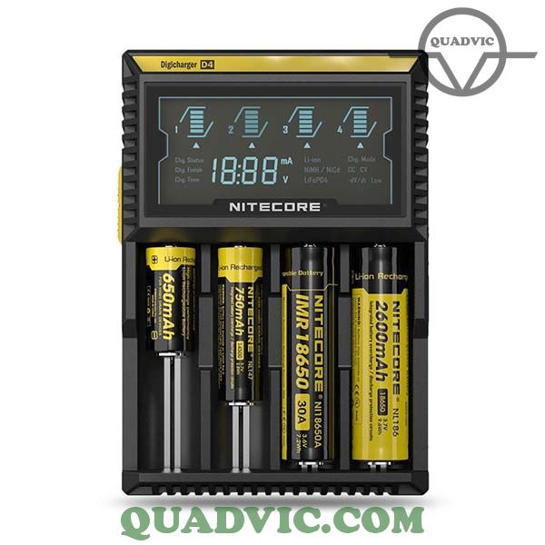 [HCM]Sạc pin đa năng cao cấp Nitecore D4 Digicharger N00343 Quadvic.com