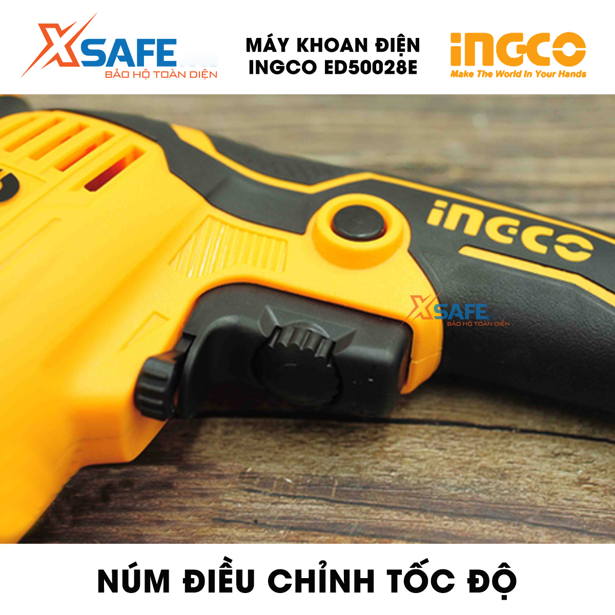 Electric drill convenient, compact, electric drill 500W-10mm ingco ED50028E. Speed change; switch reversal; packing in color box is widely used genuine [xsafe]