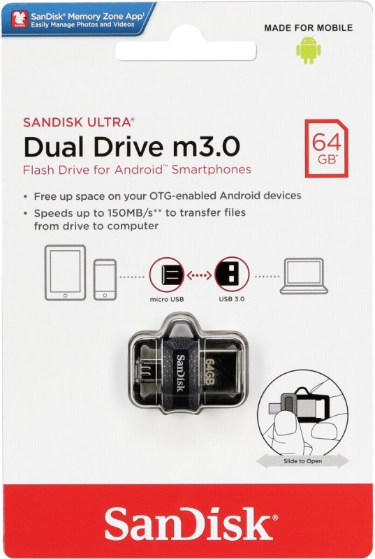 USB SanDisk Ultra Dual Drive m3.0 64GB