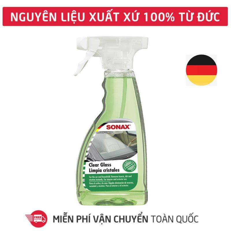 Dung dịch rửa kính xe Sonax Clear Glass, nước rửa kính, đèn xe hơi, ô tô, xe tải, xe khách, vệ sinh gương, cửa kiếng văn phòng, nhà cửa _SN-338241