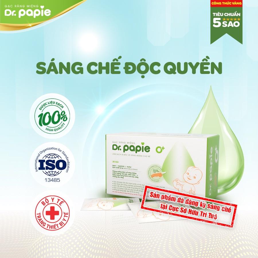 Gạc Rơ Lưỡi Dr.Papie - 30Gói/Hộp
