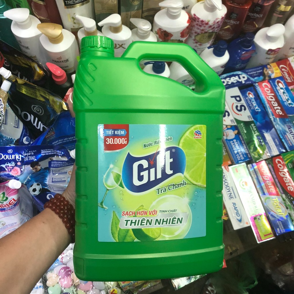 Nước rửa chén Gift hương trà chanh can 3.8L