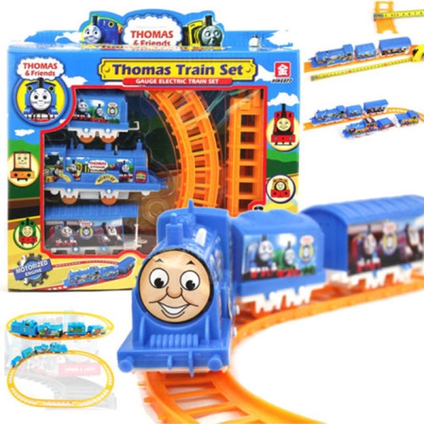 Đồ chơi xe lửa chạy trên đường tầu chạy pin dành cho trẻ em DIY toys