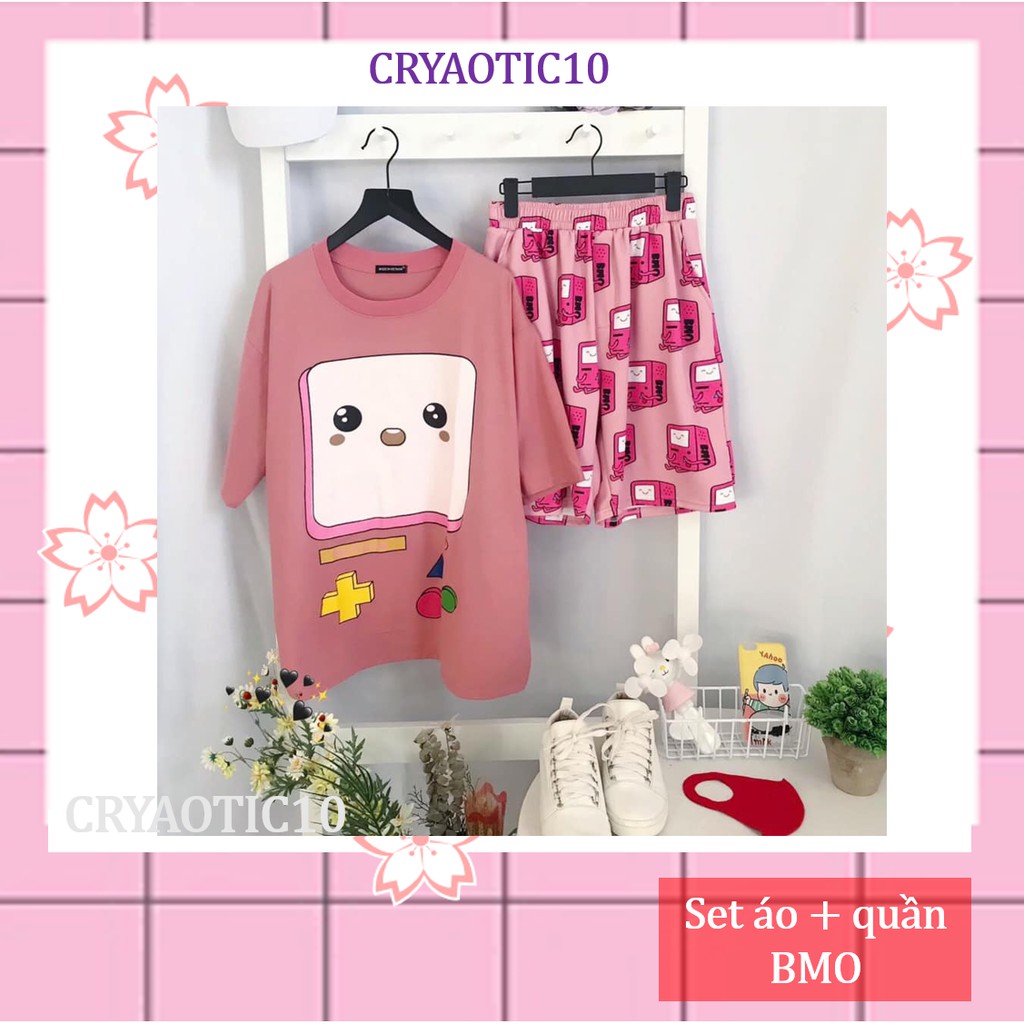 Set áo BMO + quần short cartoon BMO unisex