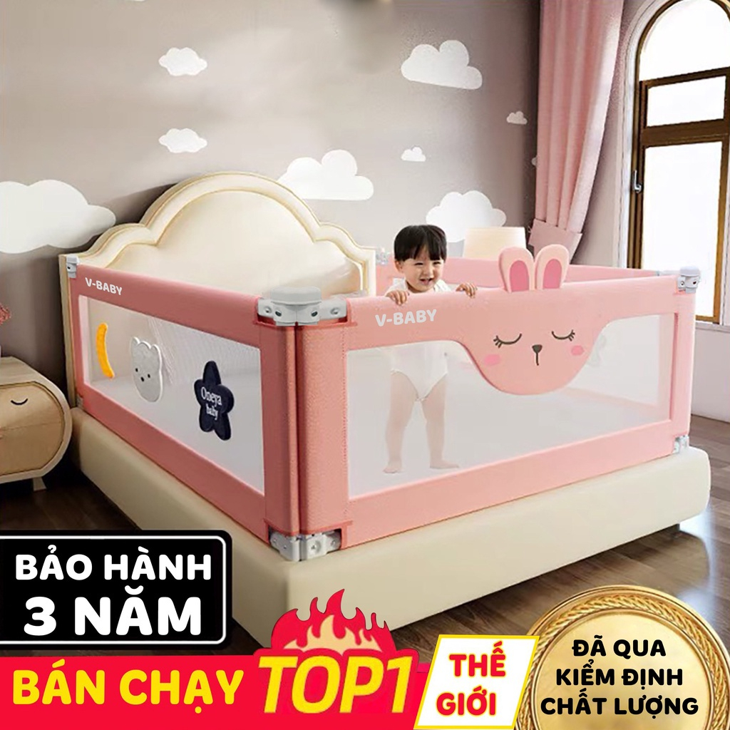 Thanh chắn giường nhật bản v-baby n1s hàng cao cấp -khoaibaby