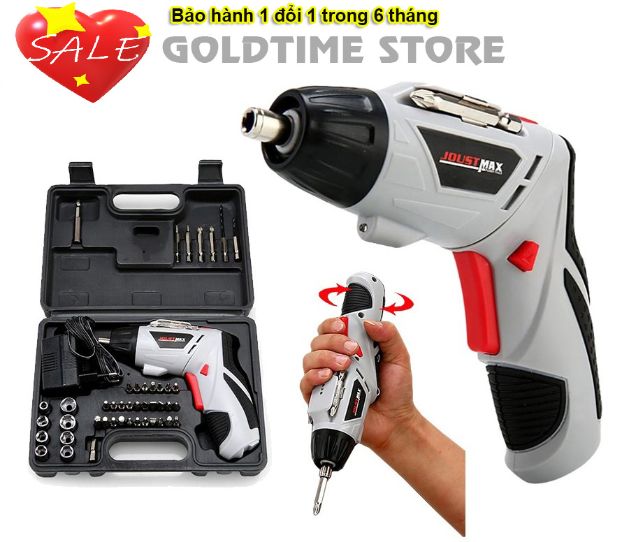 Khoang Cam Tay, May Mai Gia Đình Tien Dung, Bộ Máy Khoan Cầm Tay 45 Chi Tiết Joust Max , Khoan Và Vặn Ốc, Có Đèn Led Báo Hiệu , Sạc Pin Vô Cùng Tiện Lợi.