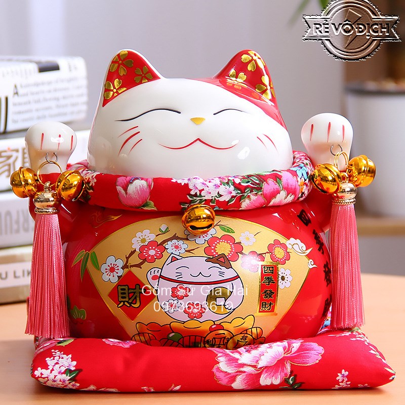 Mèo thần tài chiêu khách cao 25cm tiết kiệm