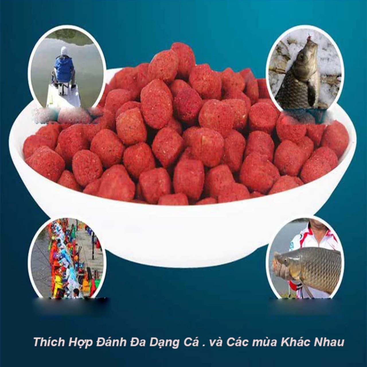 Mồi câu cá, mồi câu trắm, chép, diếc, rô phi, mồi câu siêu tốc