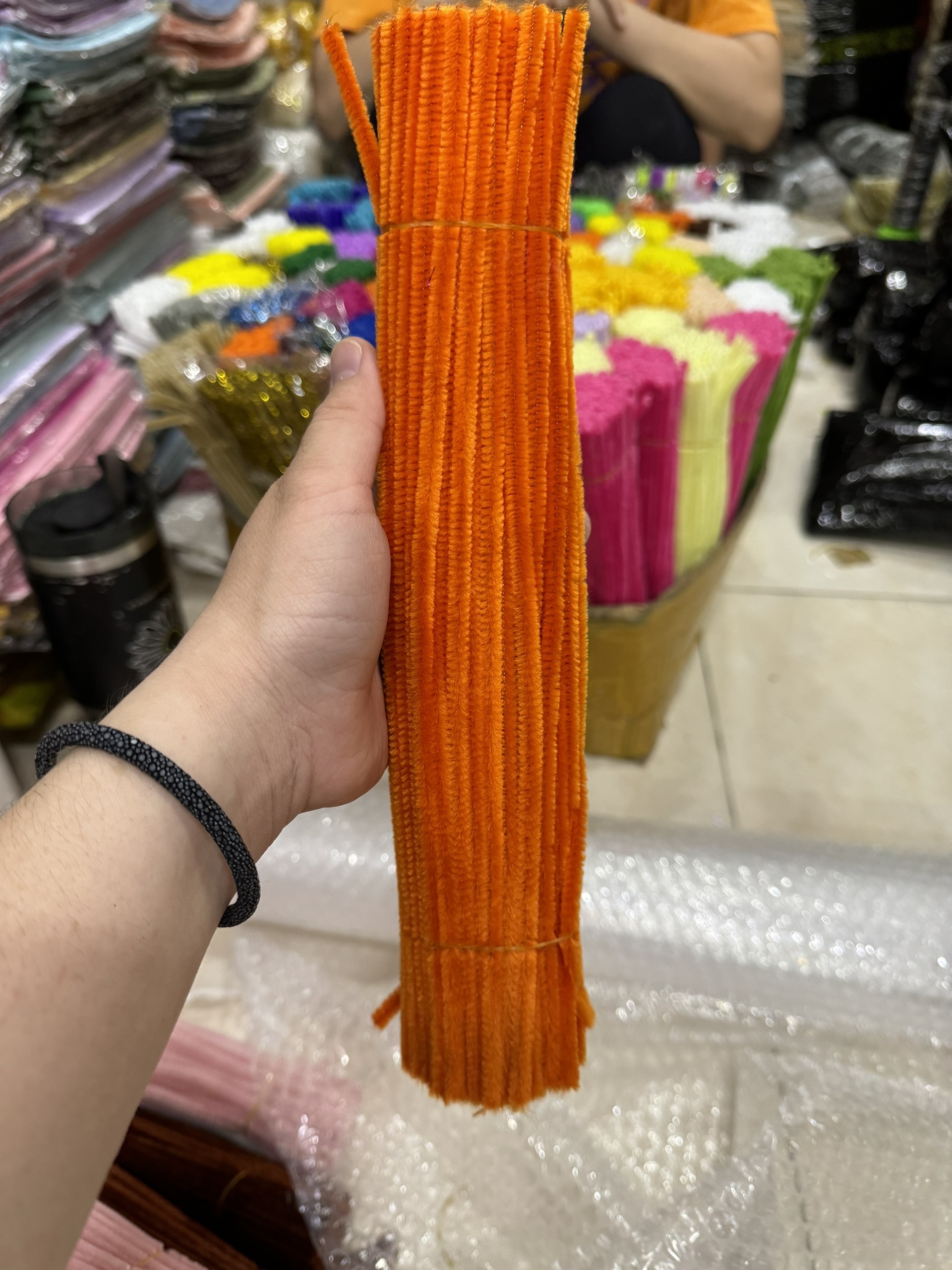 Kẽm nhung - kẽm lông tạo hình , làm hoa bó 100 sợi dài 30cm