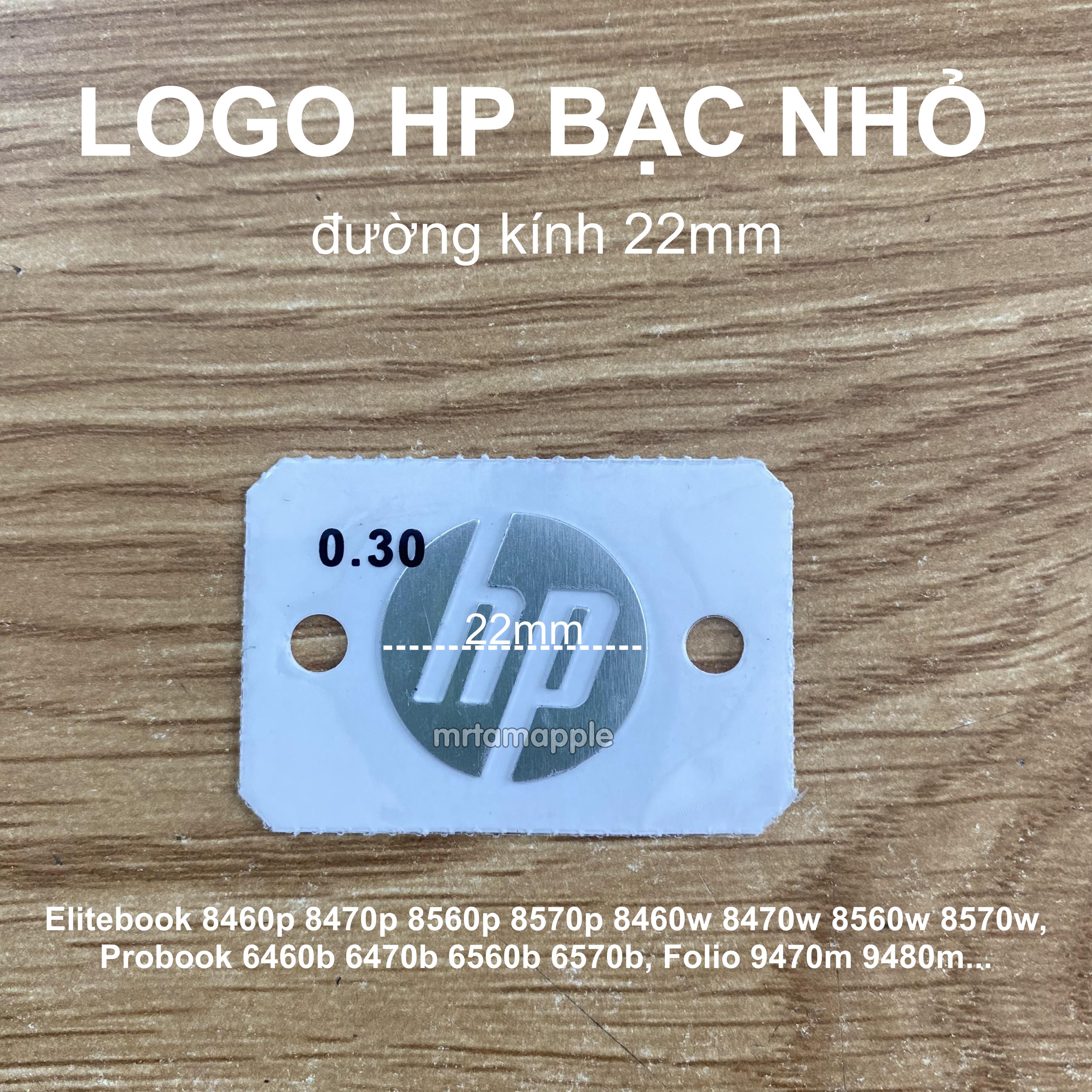 TEM DÁN STICKER LOGO HP (BẠC, ĐEN) TRANG TRÍ MÁY TÍNH LAPTOP
