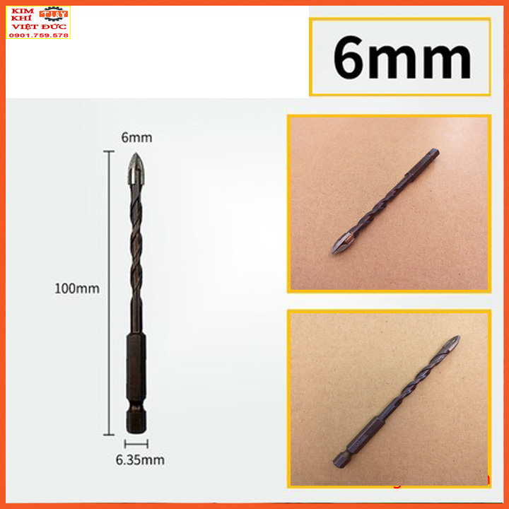 Mũi khoan ĐA NĂNG chuôi lục giác phi 6