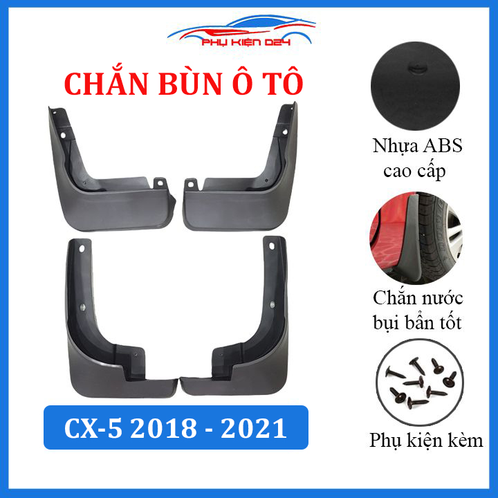 Bộ 4 tấm chắn bùn ô tô CX5, CX-5 2018-2021 nhựa cao cấp