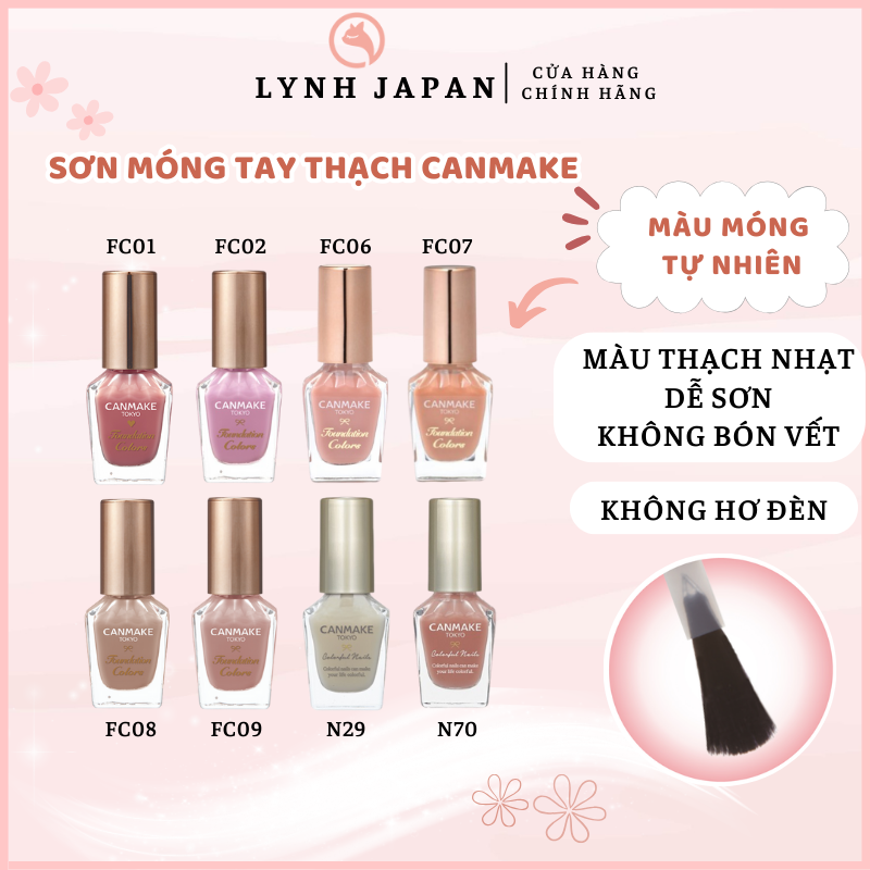 Sơn Móng Tay Thạch Canmake Đủ Màu Không Đèn Hơ Nhật Bản