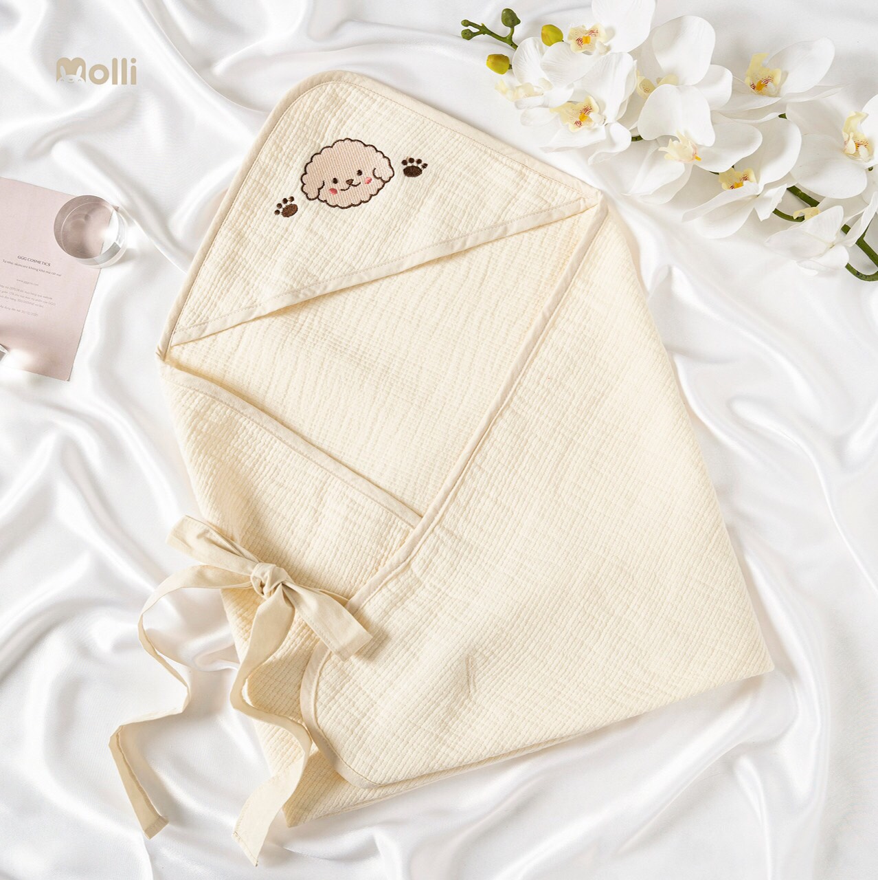 Ủ Xô Muslin Joonee 3 Lớp Kèm Dây Đai Cao Cấp Cho Bé Sơ Sinh