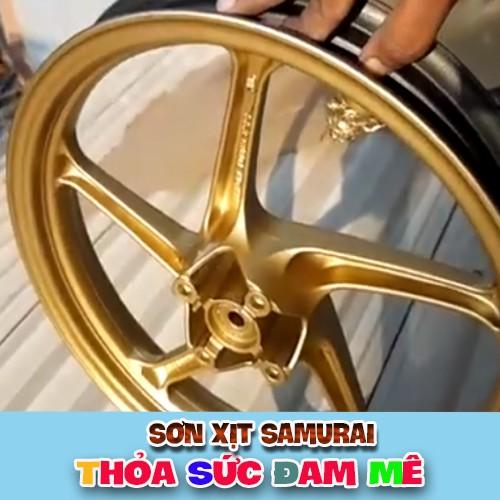 SƠN SAMURAI COMBO MÀU VÀNG ÁNH KIM GỒM 4 CHAI