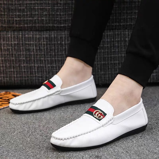 Giày Lười Nam GC Quai Xanh Da Xần