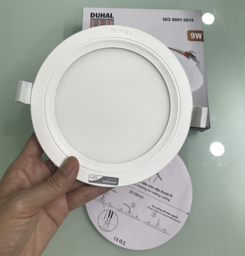 Đèn panel tròn âm trần siêu mỏng Duhal 9W, SDPT209/KDPT209