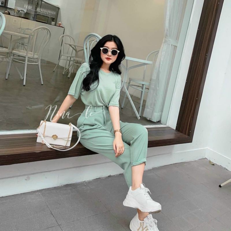 [HCM]Set áo thun quần baggy Bigsize 55 đến 90 ký