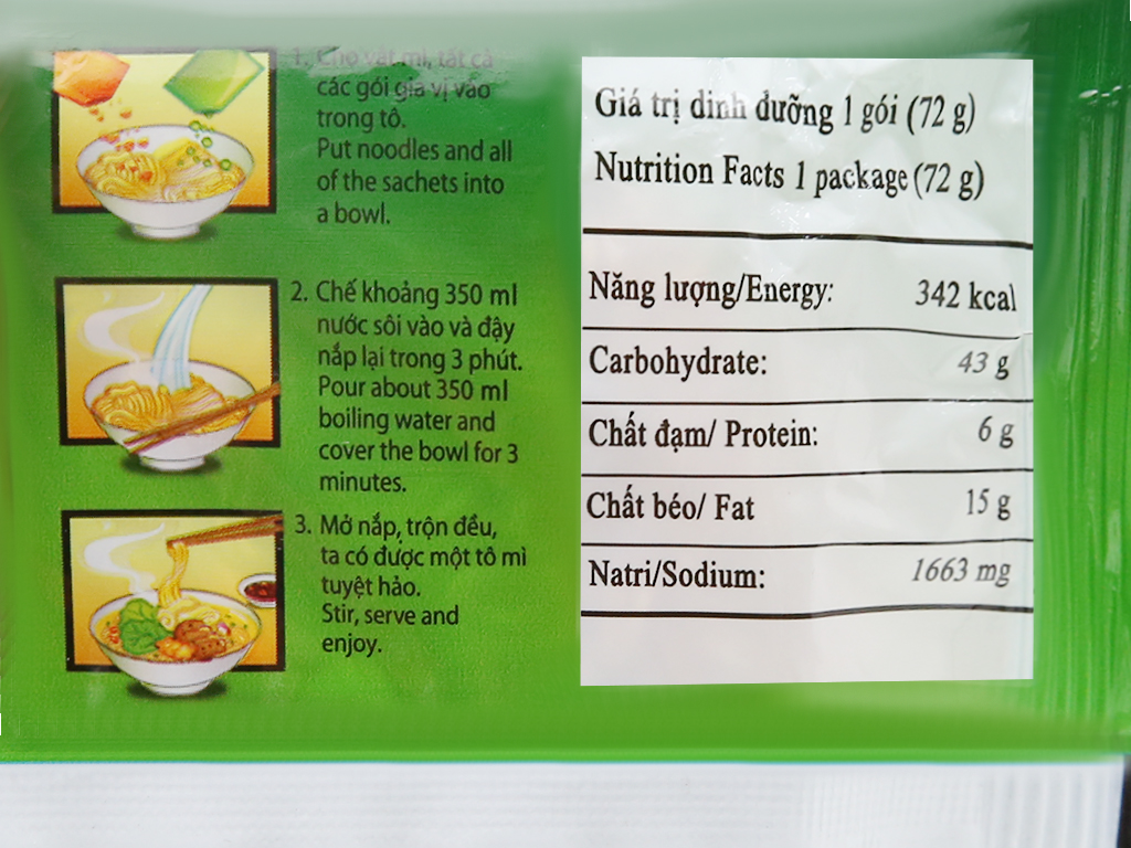 Thùng 30 gói mì Unif vị bò rau thơm 72g