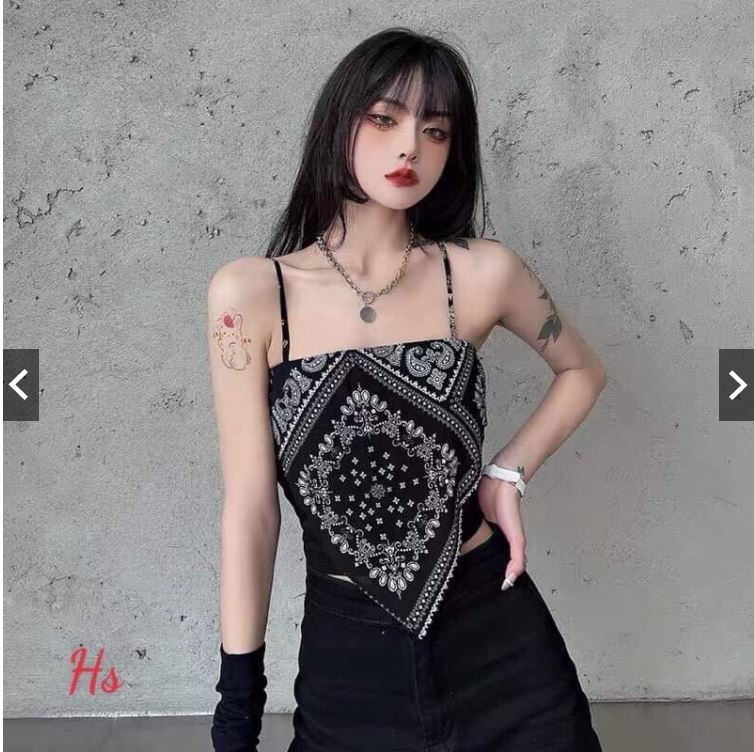 Áo yếm tam giác in thổ cẩm