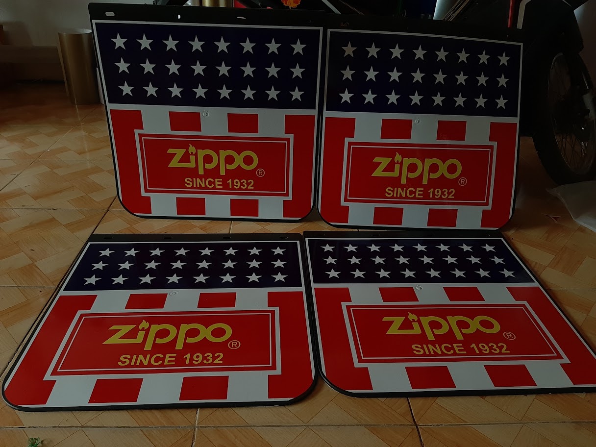 ZIPPO - 4 miếng Decal phản quang chắn bùn xe tải (Không bao gồm tấm chắn bùn)