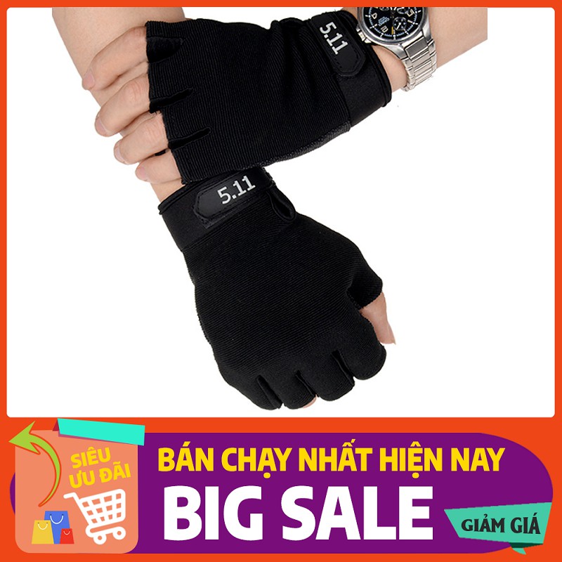 [SIÊU RẺ] Găng Tay Bao Tay Nam Cụt Ngón Tập Gym Đi Phượt Đi Xe Máy 511