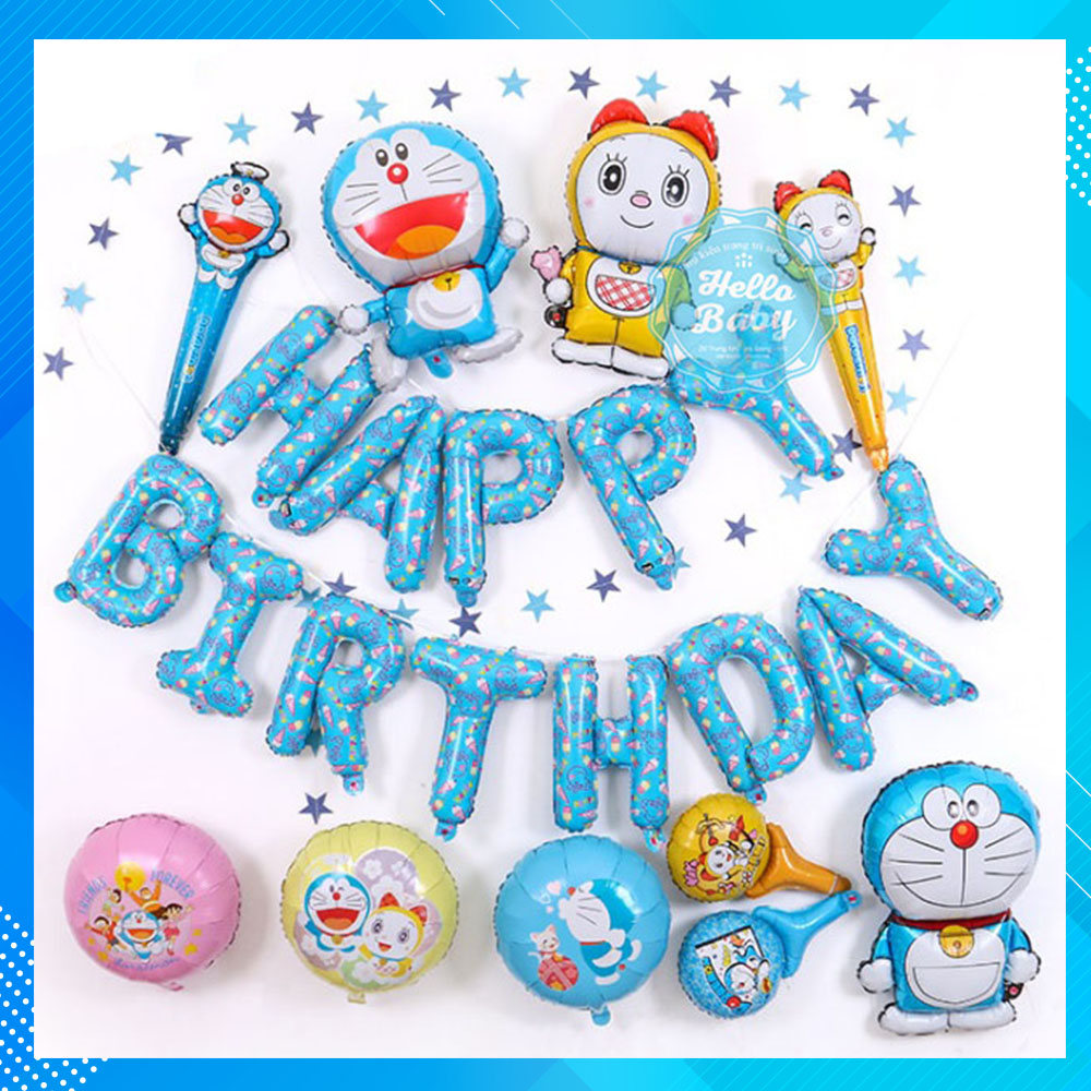 Bóng trang trí sinh nhật hình Doraemon - Đôremon (Nhiều Mẫu)