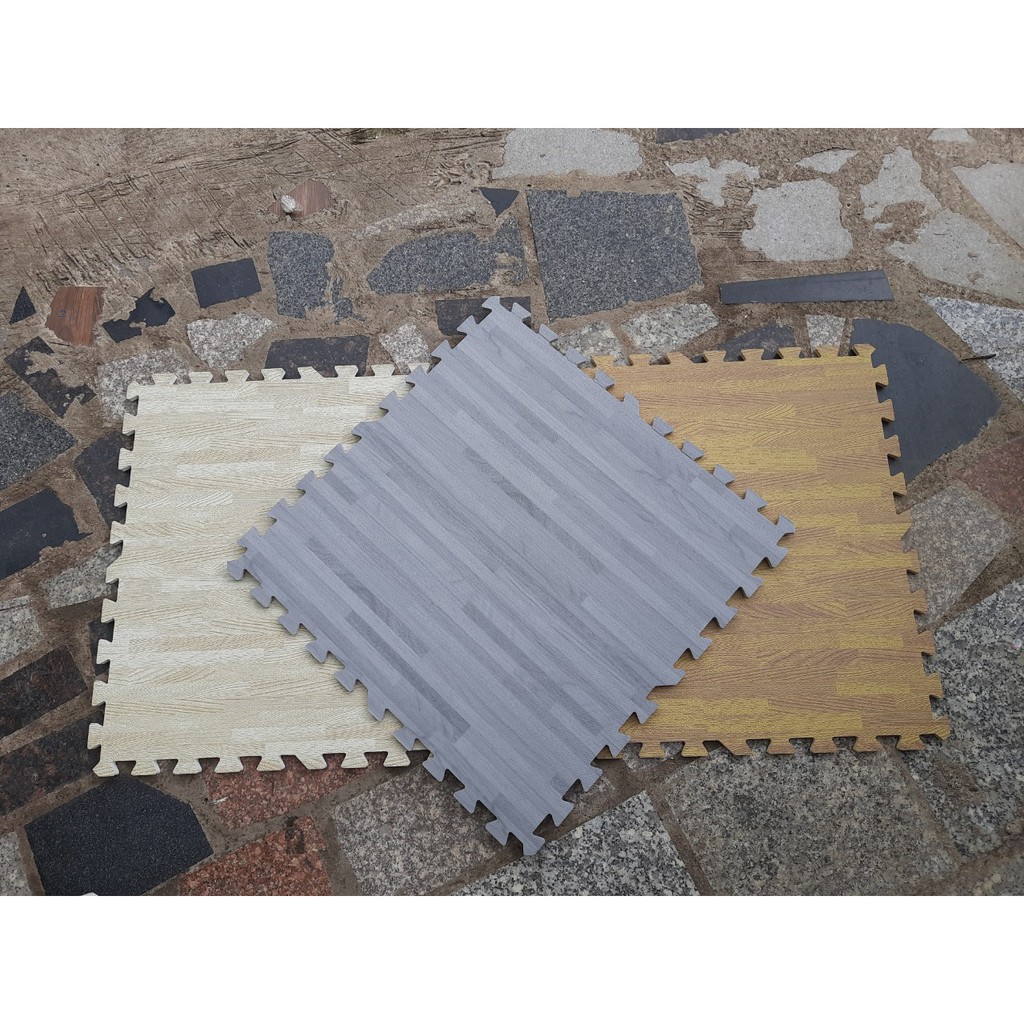THẢM XỐP LÓT SÀN VÂN GỖ SIZE 60cm x 60cm