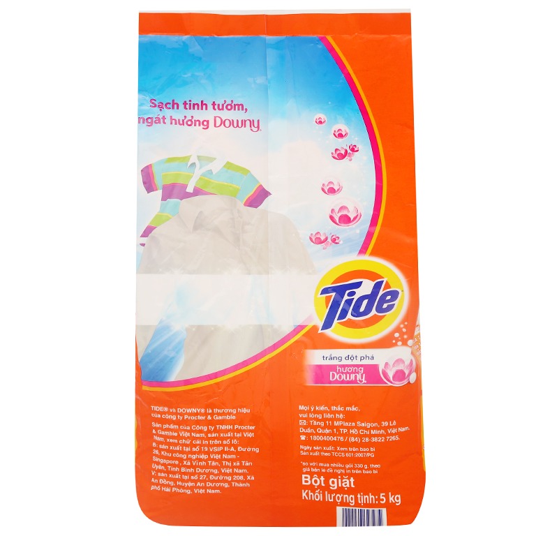 Bột giặt Tide trắng đột phá túi 5kg