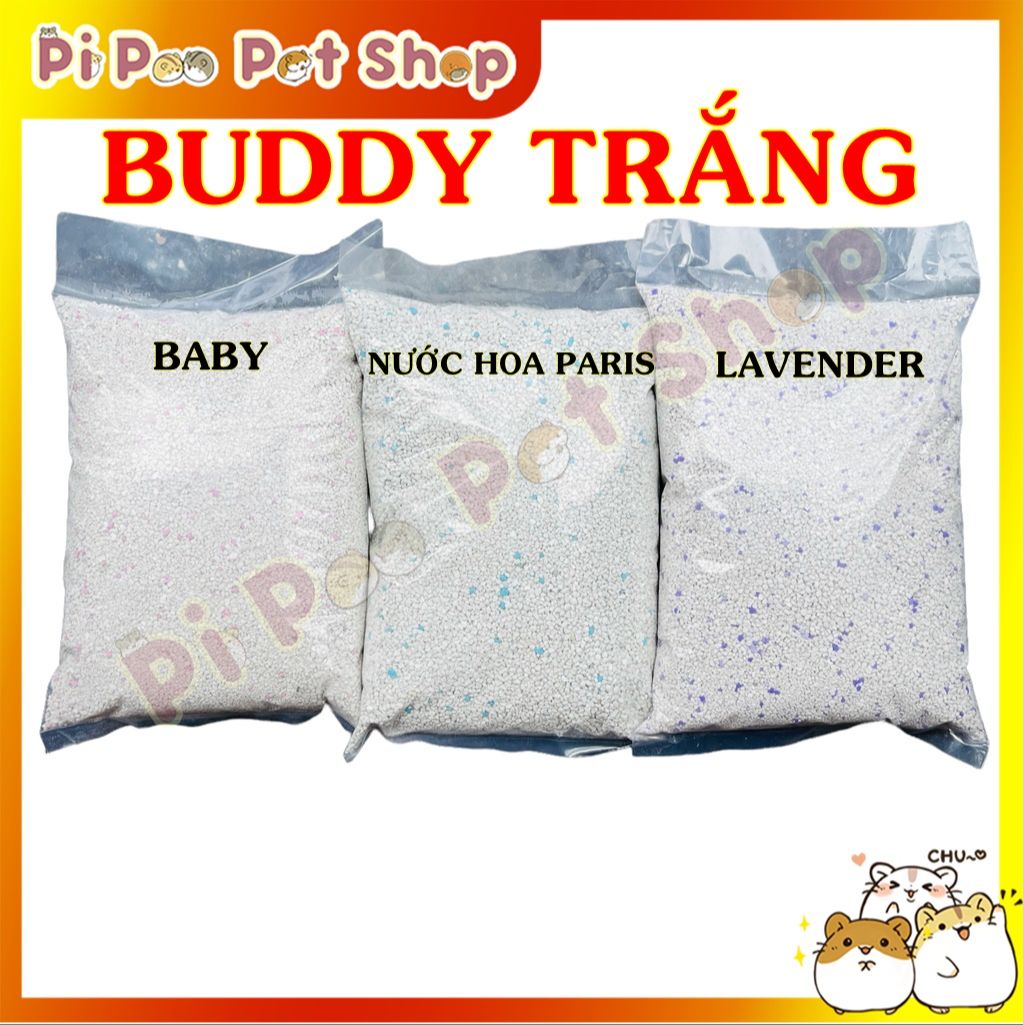 Cát buddy trắng lót chuồng hamster - 1KG