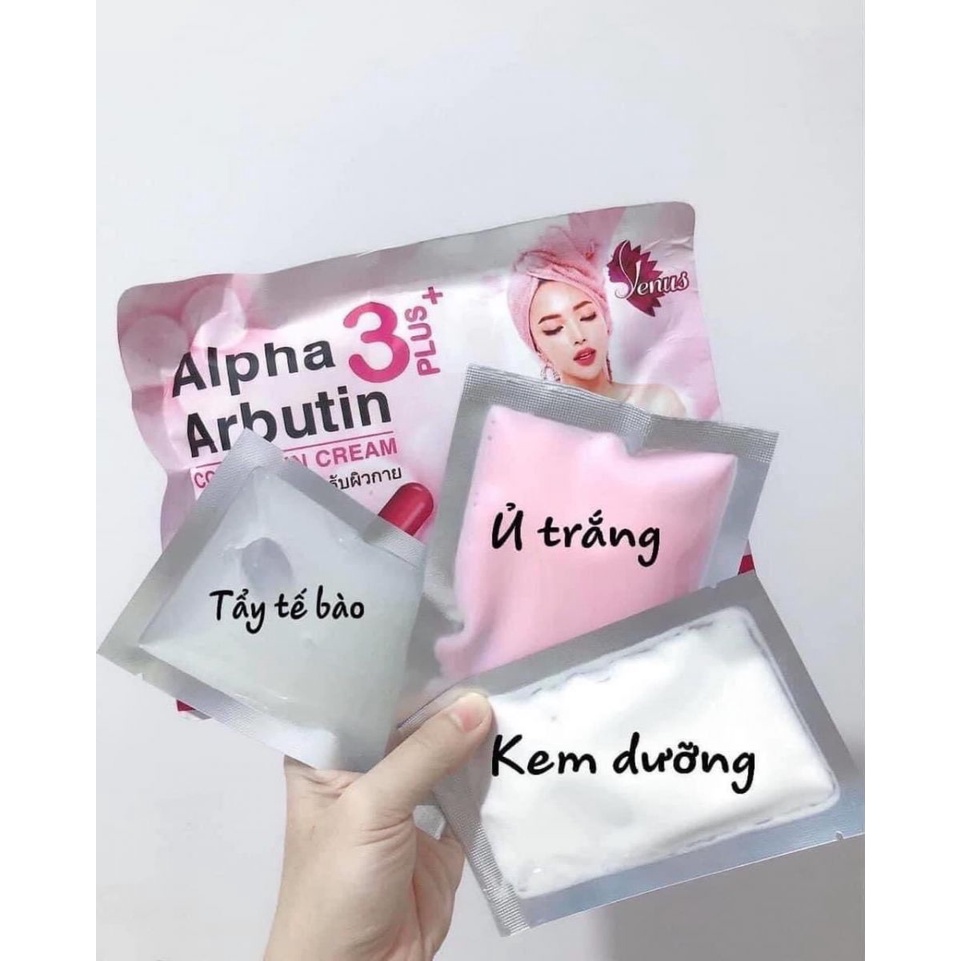 Tắm Trắng Alpha Arbutin Thái Lan 3 In 1 (Set Ủ Trắng Body)