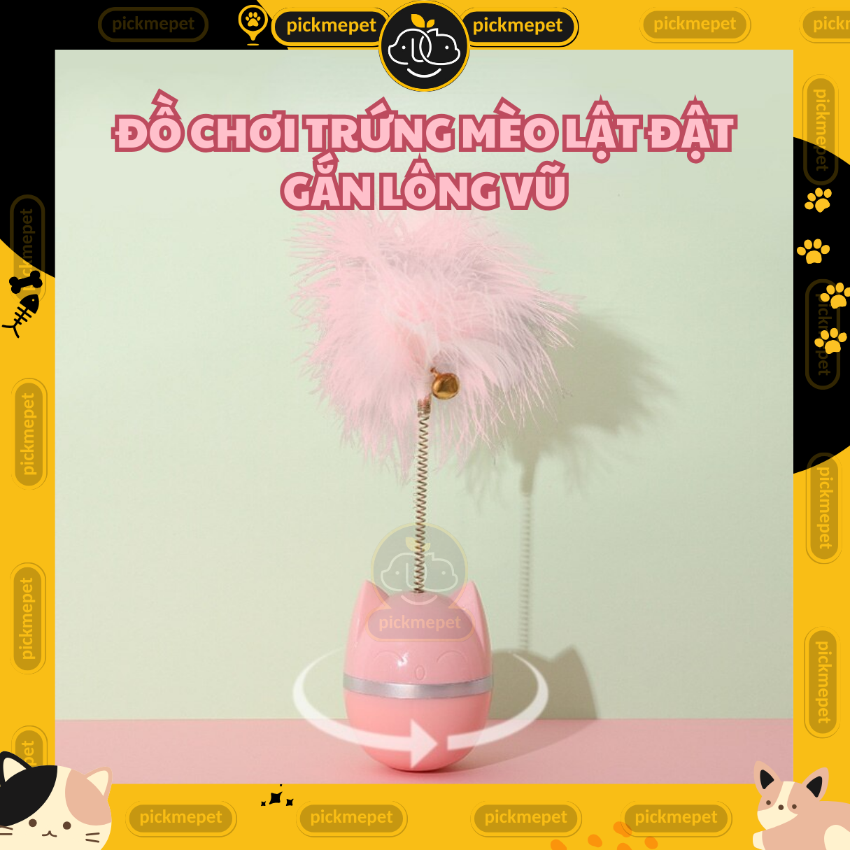 Egg Toy with Feathers for Pets